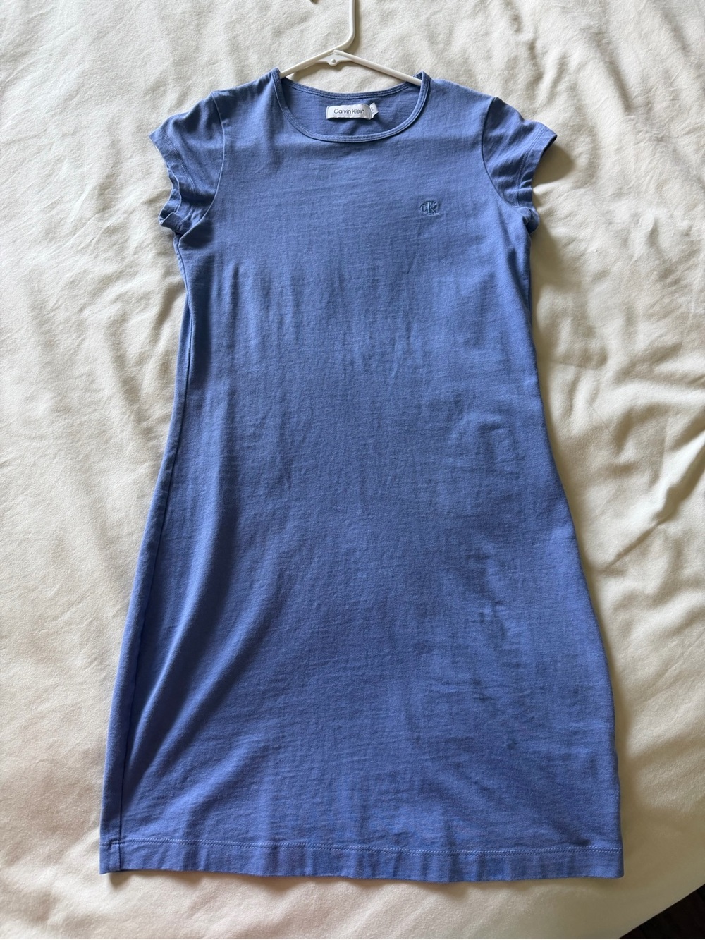 Calvin Klein Periwinkle Short Sleeve Tee Mini Dress